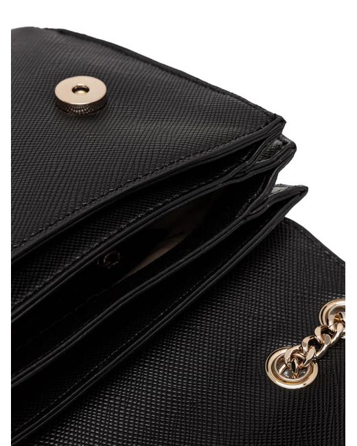 Guess Black Serenova Chain Strap Flap Cross Body Bag