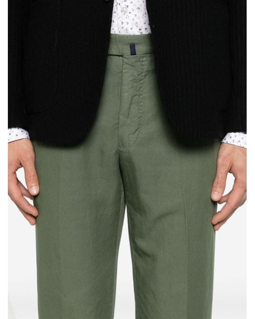 Incotex Green 39 Linen-blend Chino Trousers for men