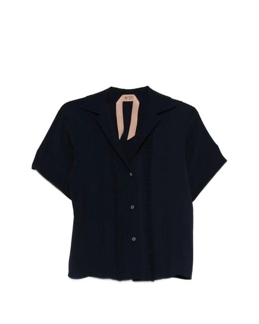 N°21 Blue Buttoned Trim Shirt