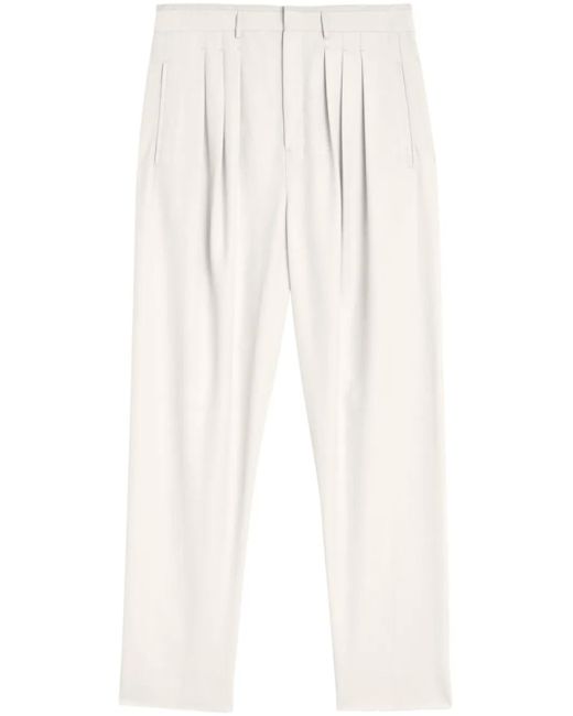 Lemaire White Pleated Tailored Pants