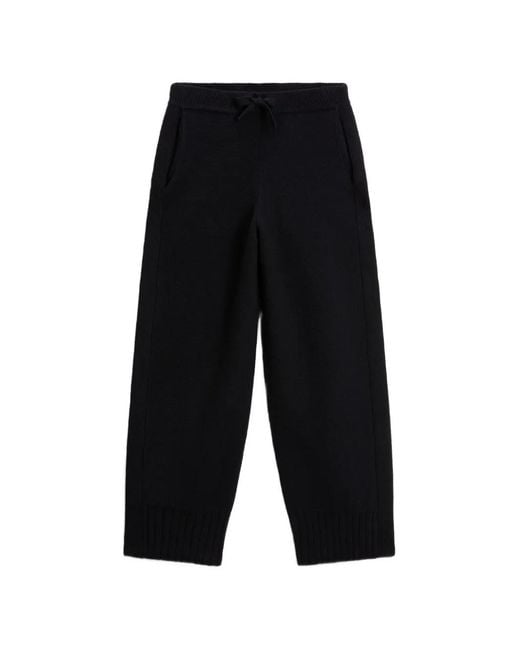 Woolrich White Drawstring-Waist Knit Trousers