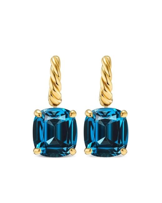 David Yurman Blue 18Kt Gelbgoldohrringe