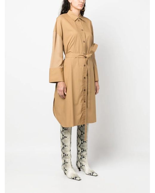 Joseph Natural Tied-Waist Cotton Shirtdress