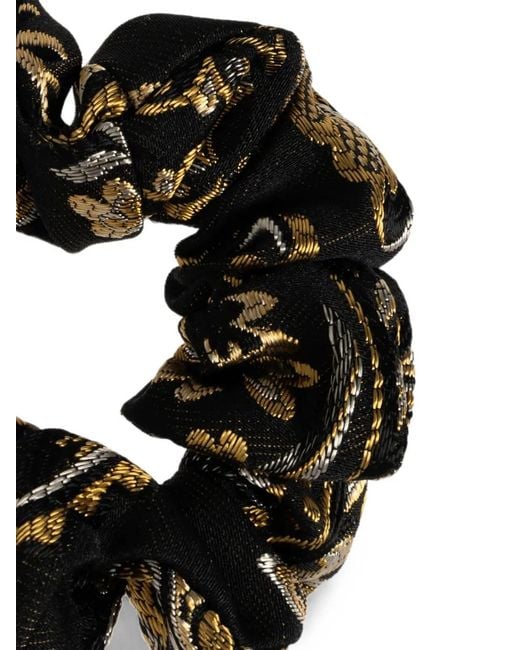 Etro Black Paisley-Jacquard Pegasus Scrunchie