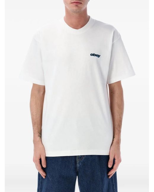 Obey White Lips T-Shirt for men
