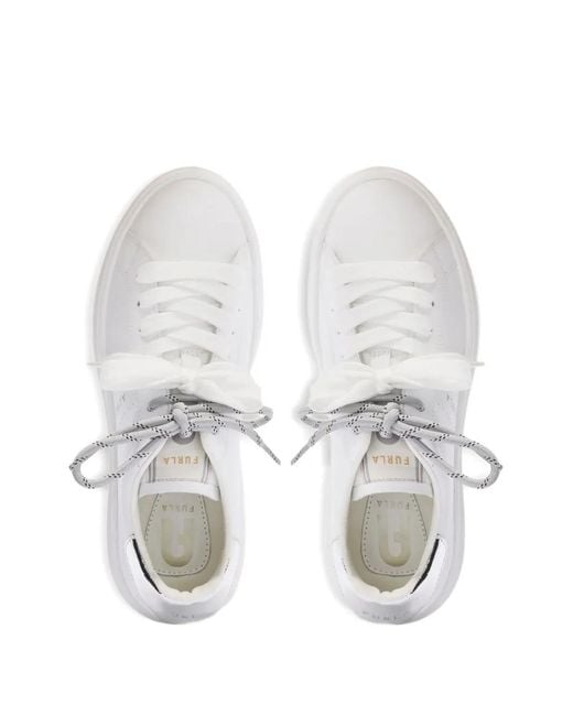 Furla White Hype-Tone Detail Sneakers