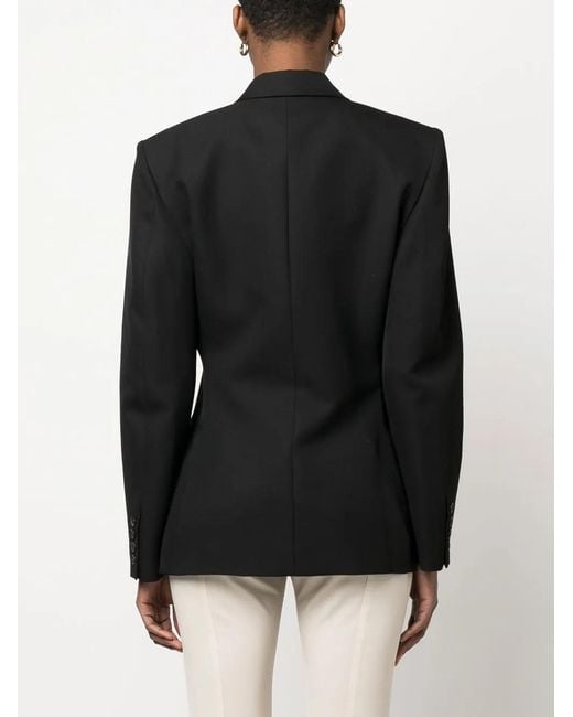ARMARIUM Black Myra Double-Breasted Wool Blazer