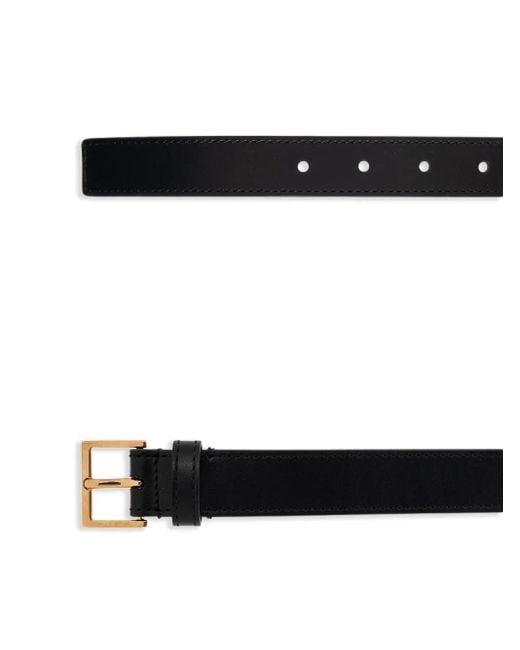 Versace White Logo-Buckle Leather Belt for men