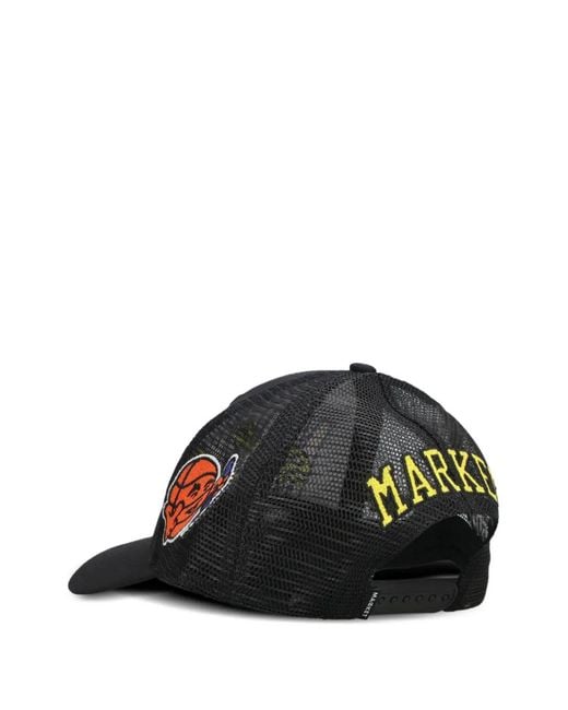 Market Red Mesh-Panel Baseball Cap for men
