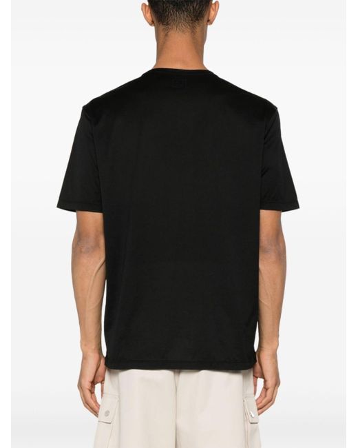 メンズ C P Company Logo-print Cotton T-shirt Black