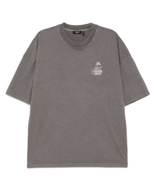 メンズ FIVE CM グラフィック Tシャツ Gray