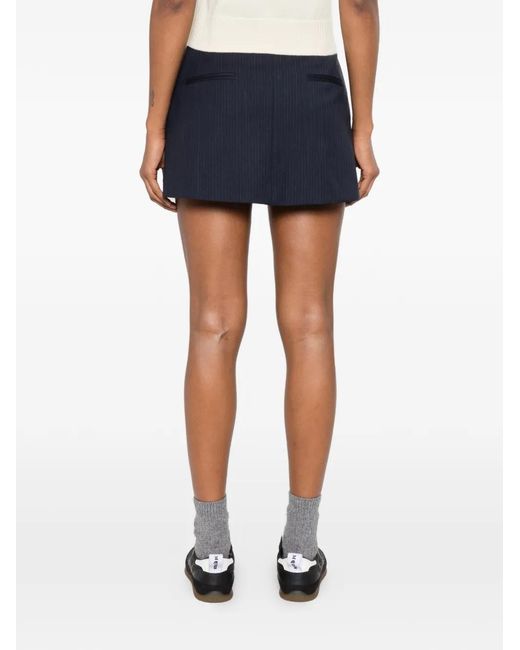 Sandro Blue Pinstripe Skort