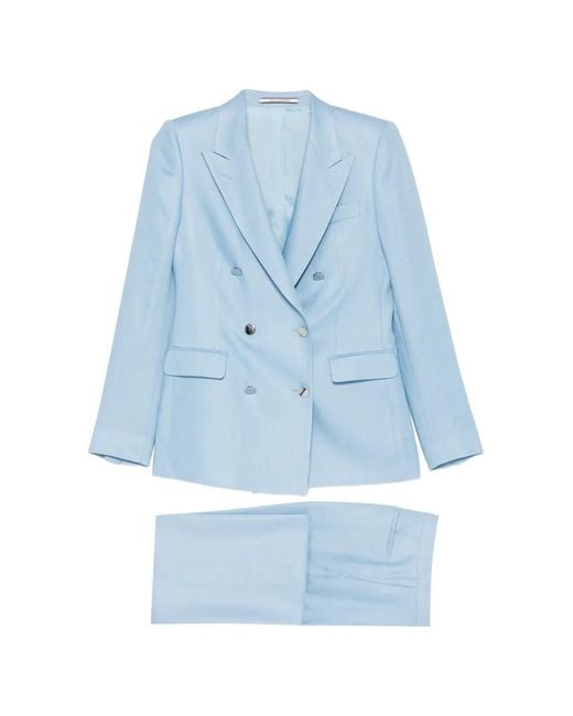 Tagliatore Blue Double-Breasted Blazer