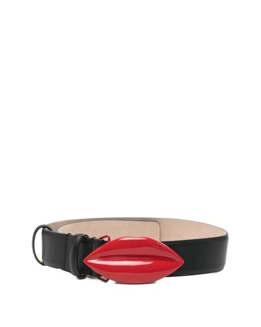 Fiorucci White Lips-Buckle Belt