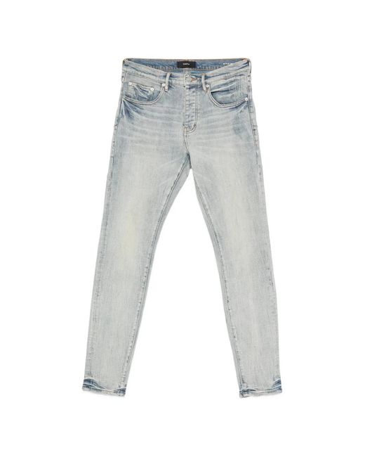 Purple Brand Gray Faded Slim-Fit Jeans for men