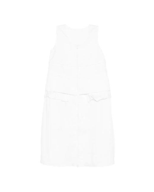 JNBY White Zipped Midi Dress