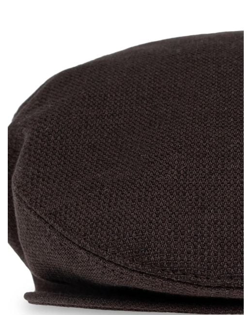 Dolce & Gabbana Black Linen-Blend Flat Cap for men