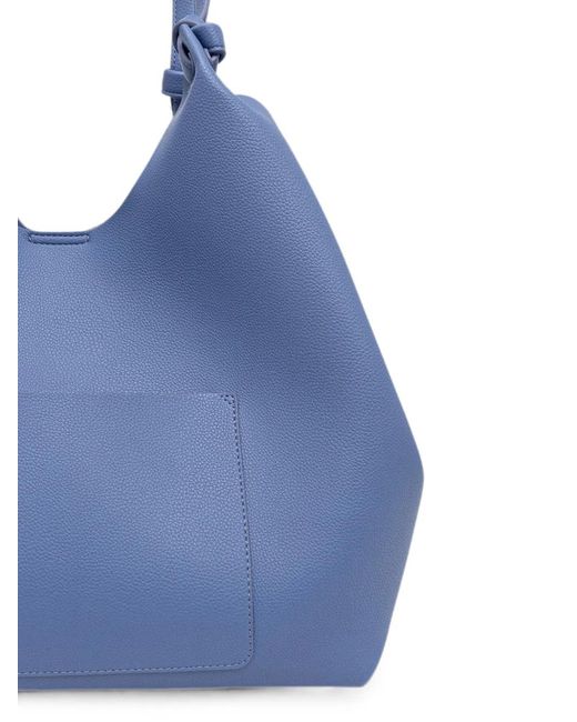 DKNY Blue Paula Knotted Pebble-Texture Tote Bag