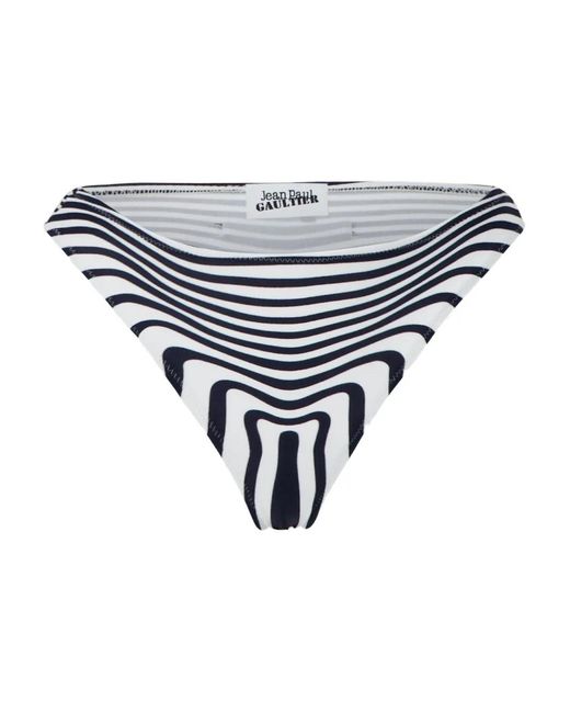 Jean Paul Gaultier White Stripes Morphing Bikini Bottom