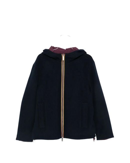 K-Way Blue Claudel Hooded Jacket for men