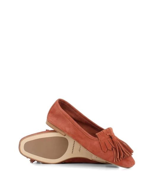 Henderson Red Tassel-Detail Suede Loafers