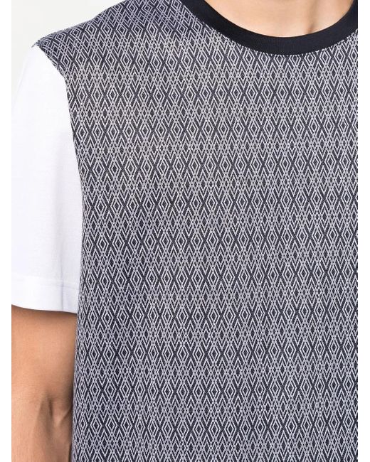 Billionaire Gray Two-Tone Cotton T-Shirt for men