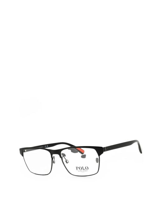 Polo Ralph Lauren Black Rectangle-Frame Glasses for men