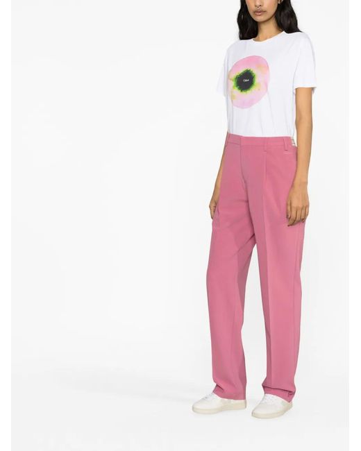 Zadig & Voltaire Pink Tailored Straight-Leg Trousers
