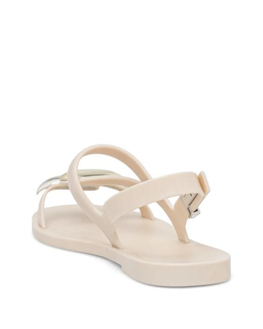 Melissa Natural Embellished Buckled Sandals