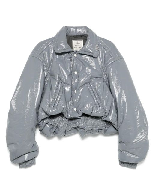 Maison Mihara Yasuhiro Gray Enamel Puffer Jacket