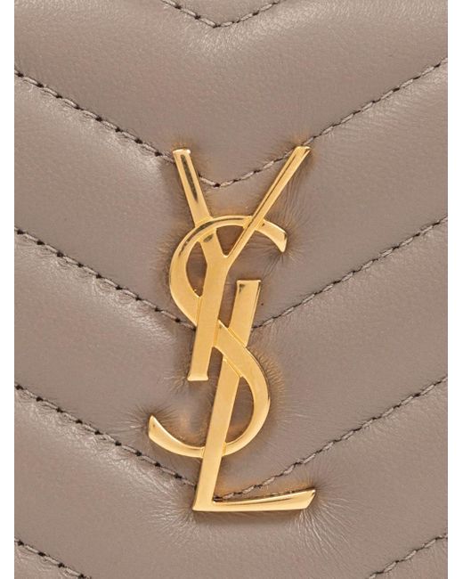 Saint Laurent Gray Monogram Portemonnaie