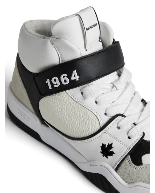 DSquared² White Spiker High-Top Sneakers for men