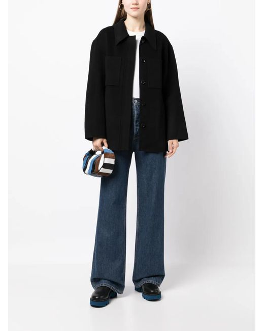 Loulou de Saison Black Cashmere Buttoned Jacket