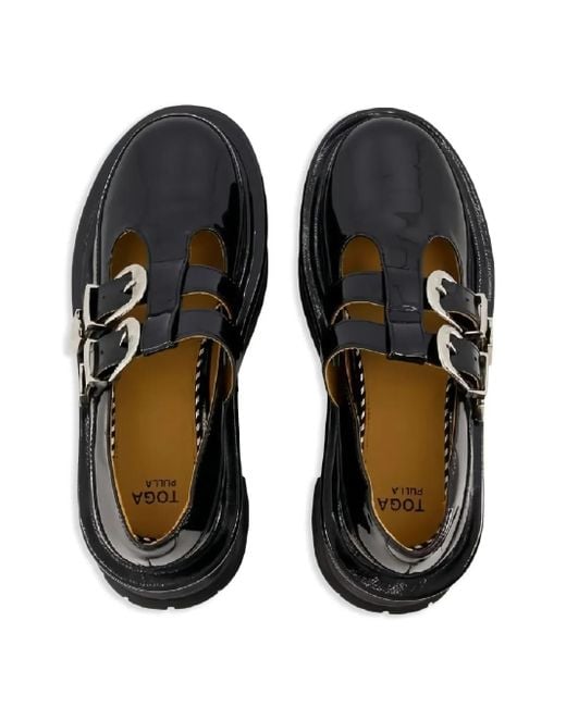 Toga Black Platform Loafers