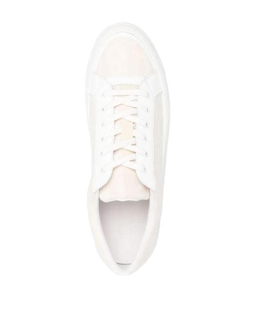 Gcds White Monogram-Jacquard Low-Top Sneakers