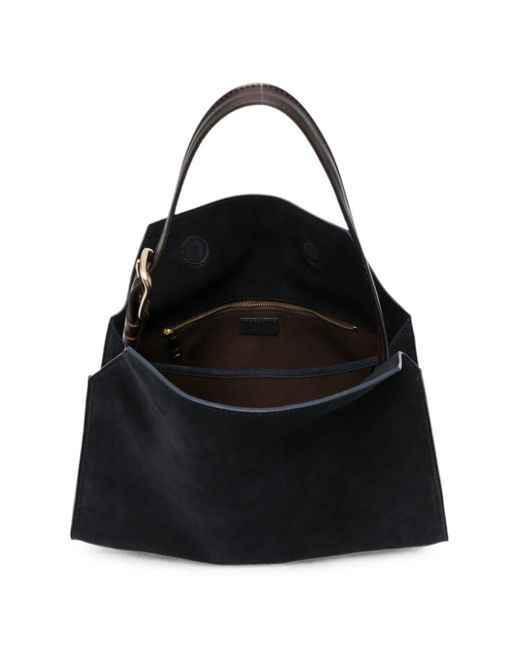 Orciani Black Medium Trinity Peach Logo-Plaque Tote Bag