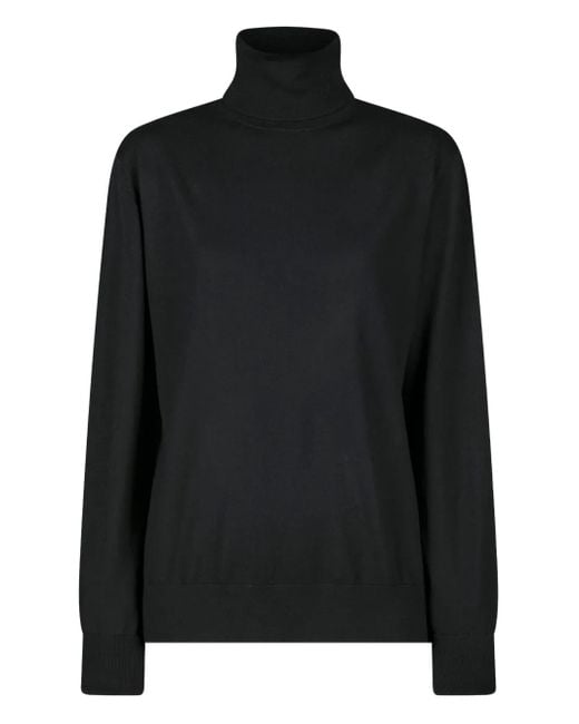 Dries Van Noten Black Pullover mit Rollkragen