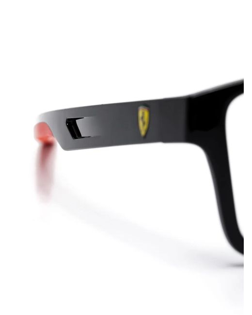 Ferrari Black Rectangular-Frame Glasses for men