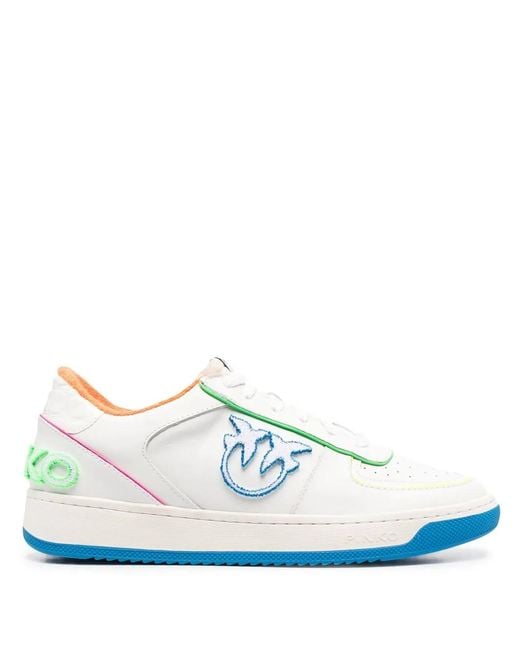 Pinko White Bondy 1 Lace-Up Sneakers