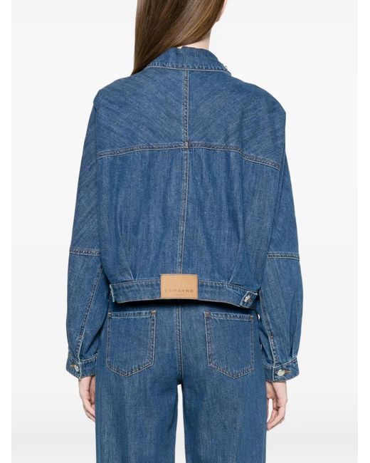 ERMANNO FIRENZE Blue Chest-Pocket Denim Jacket