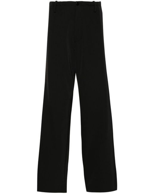 MM6 by Maison Martin Margiela Black High Waist Straight-leg Trousers - Unisex - Viscose/spandex/elastane/polyester