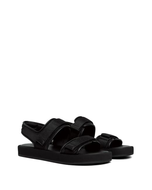 12 STOREEZ Black Touch-Strap Sandals