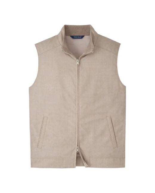 Peter Millar Natural Excursionist Zip-Up Vest for men
