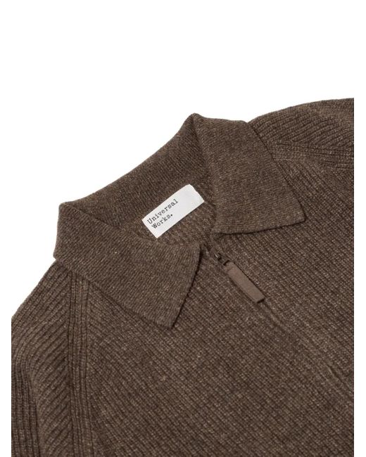 Cardigan Côtelé À Fermeture Zippée Universal Works pour homme en coloris Brown