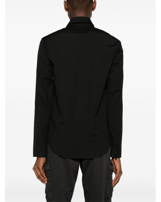 DIESEL Black S-stuck Zipped-up Shirt for men