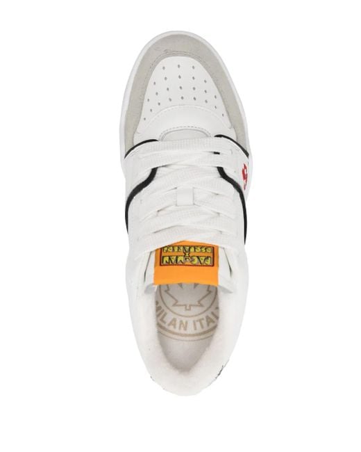 DSquared² White Pac- Panelled Sneakers for men