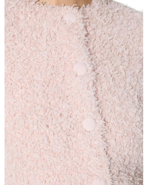 Elisabetta Franchi Pink Cardigan En Polaire
