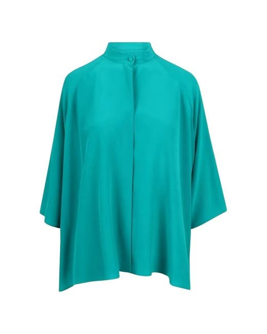 Gianluca Capannolo Blue Buttoned Blouse