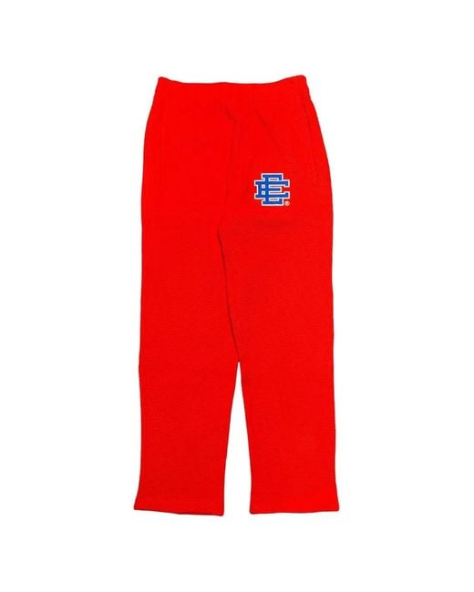 Eric Emanuel Red Logo-Print Thermal Track Pants for men