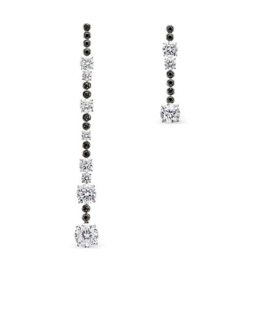Anabela Chan White X Robert Wun 14K And Rhodium Vermeil Garden & Time Morse Code Sapphire And Diamond Earrings